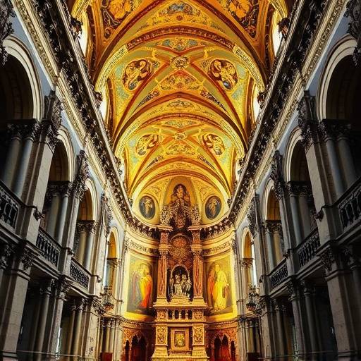 Duomo di Monreale con mosaici dorati