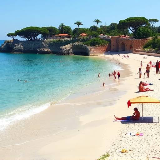Spiaggia di Fontane Bianche a Siracusa, adatta alle famiglie